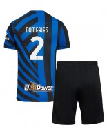 Inter Milan Denzel Dumfries #2 Hjemmedraktsett Barn 2024-25 Korte ermer (+ bukser)